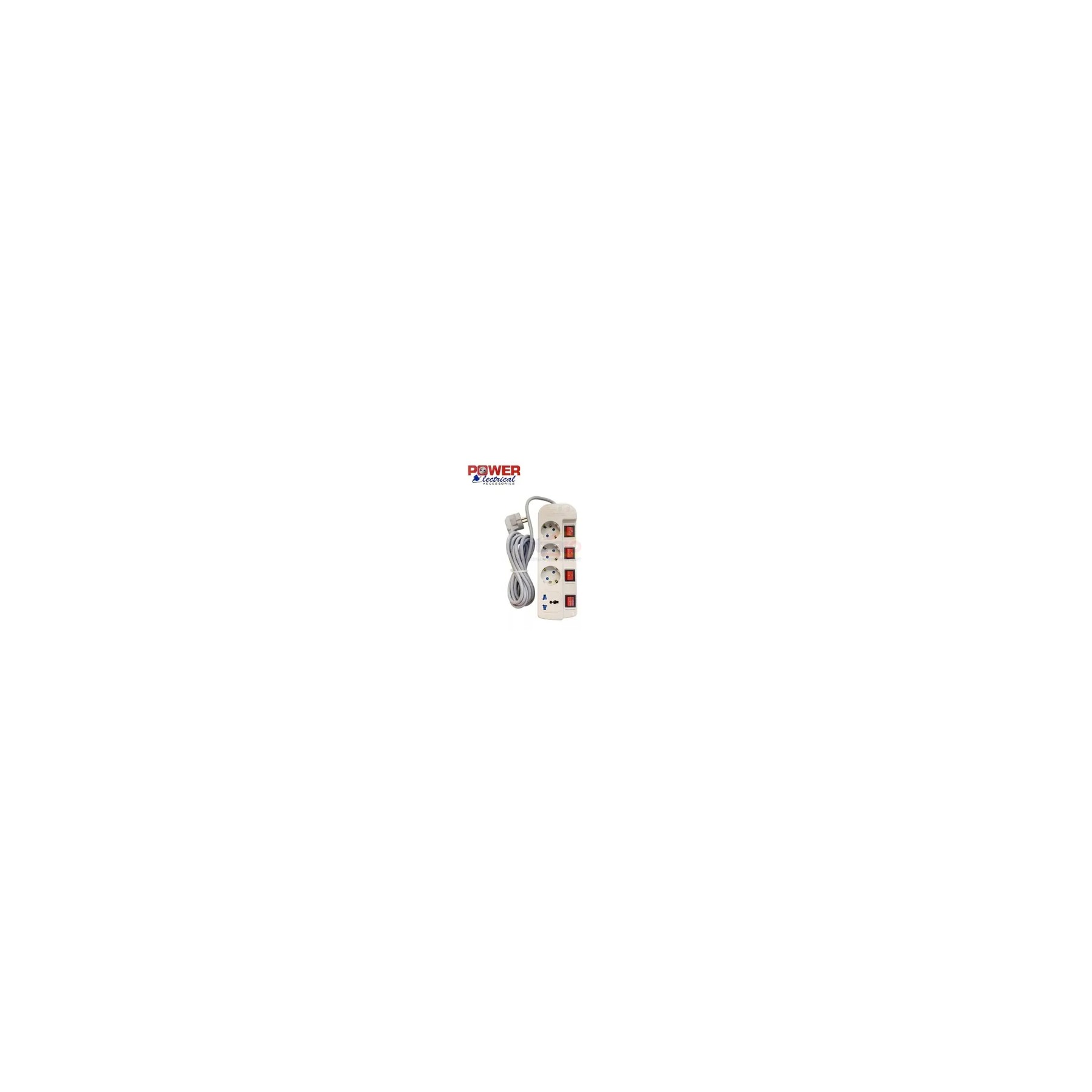 Power Stop Kontak + Kabel 137300-00/4LB 1.5 m Putih visual 2