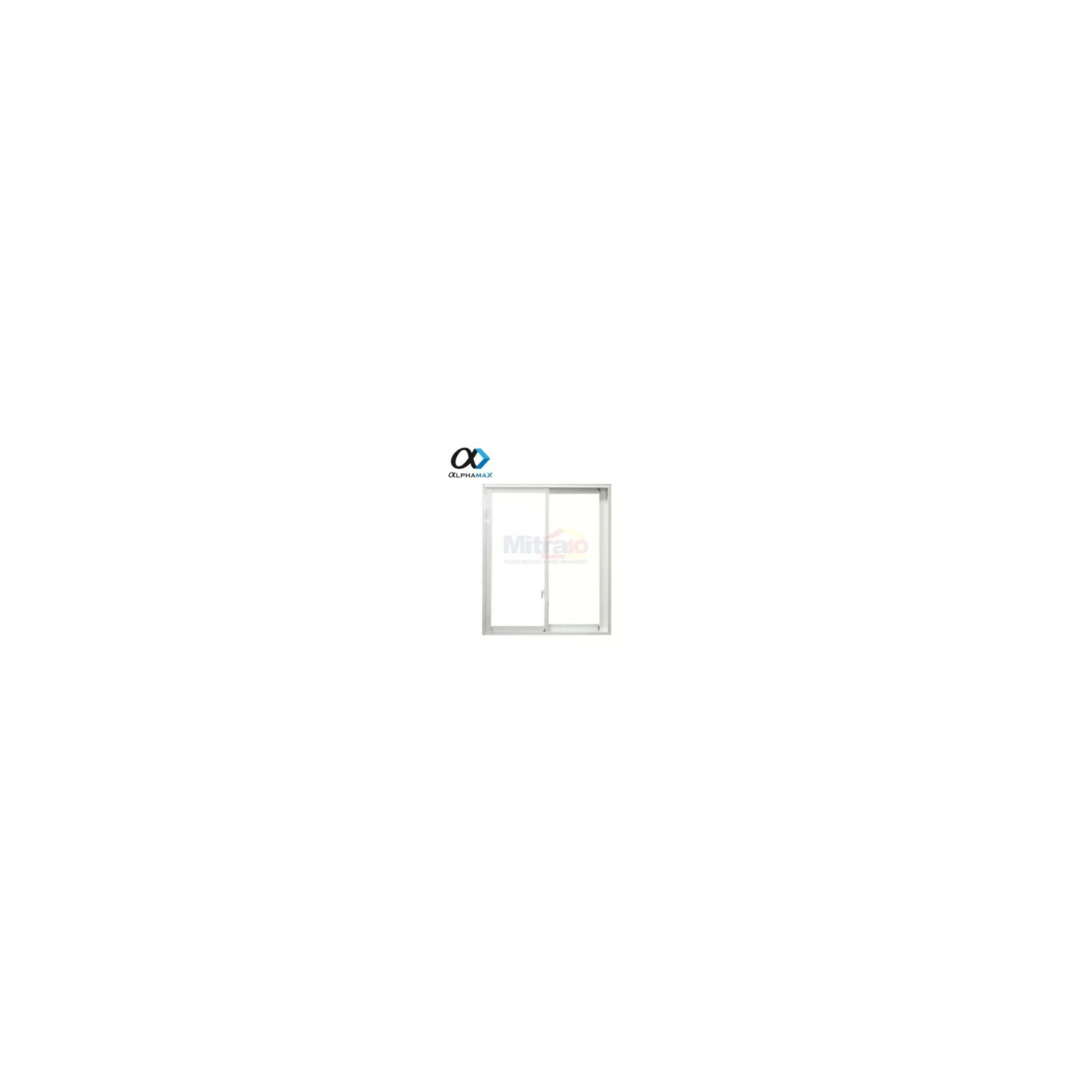 Alphamax Jendela Double Sliding ALP7-SL 120 × 140 cm Putih visual 2