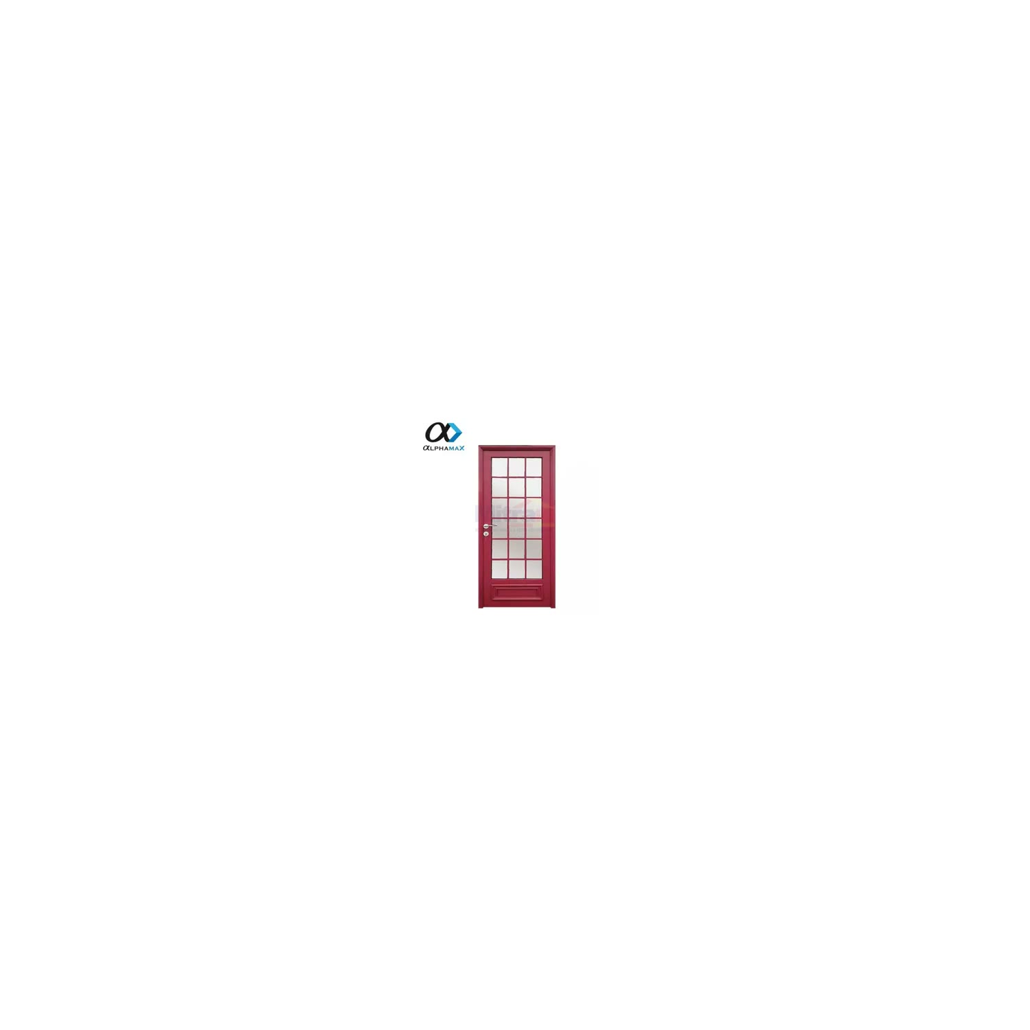 Alphamax Pintu Interior & Exterior Kotak Panes Bukaan Kanan 10A-KP 80 × 200 cm Merah visual 2