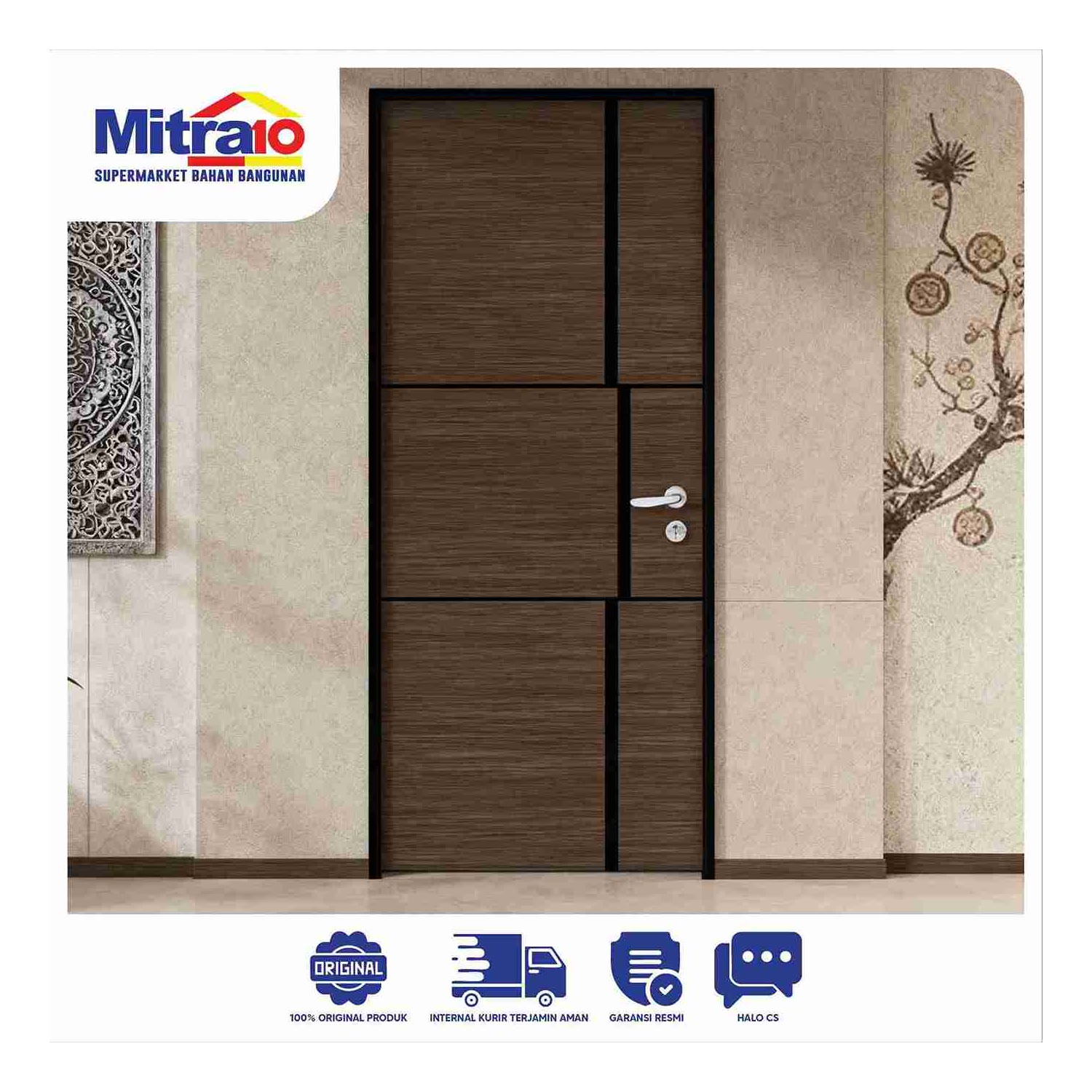 Doorway Pintu Aluminium Bukaan Kanan 90 × 215 cm JWD2 R visual 2