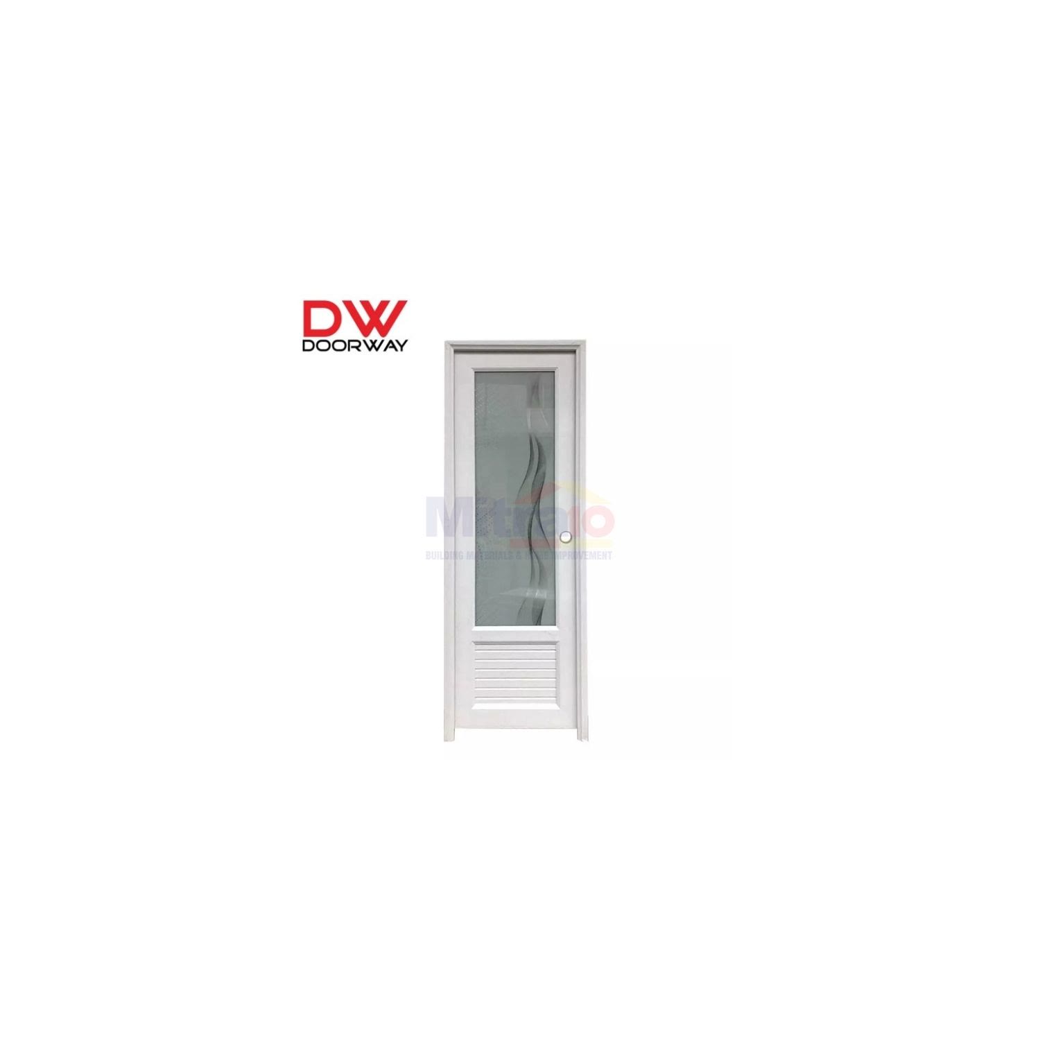 Doorway Pintu Kamar Mandi Upvc + Handle Bukaan Kiri HW009L 3/4KC 70 × 198 cm Putih visual 2