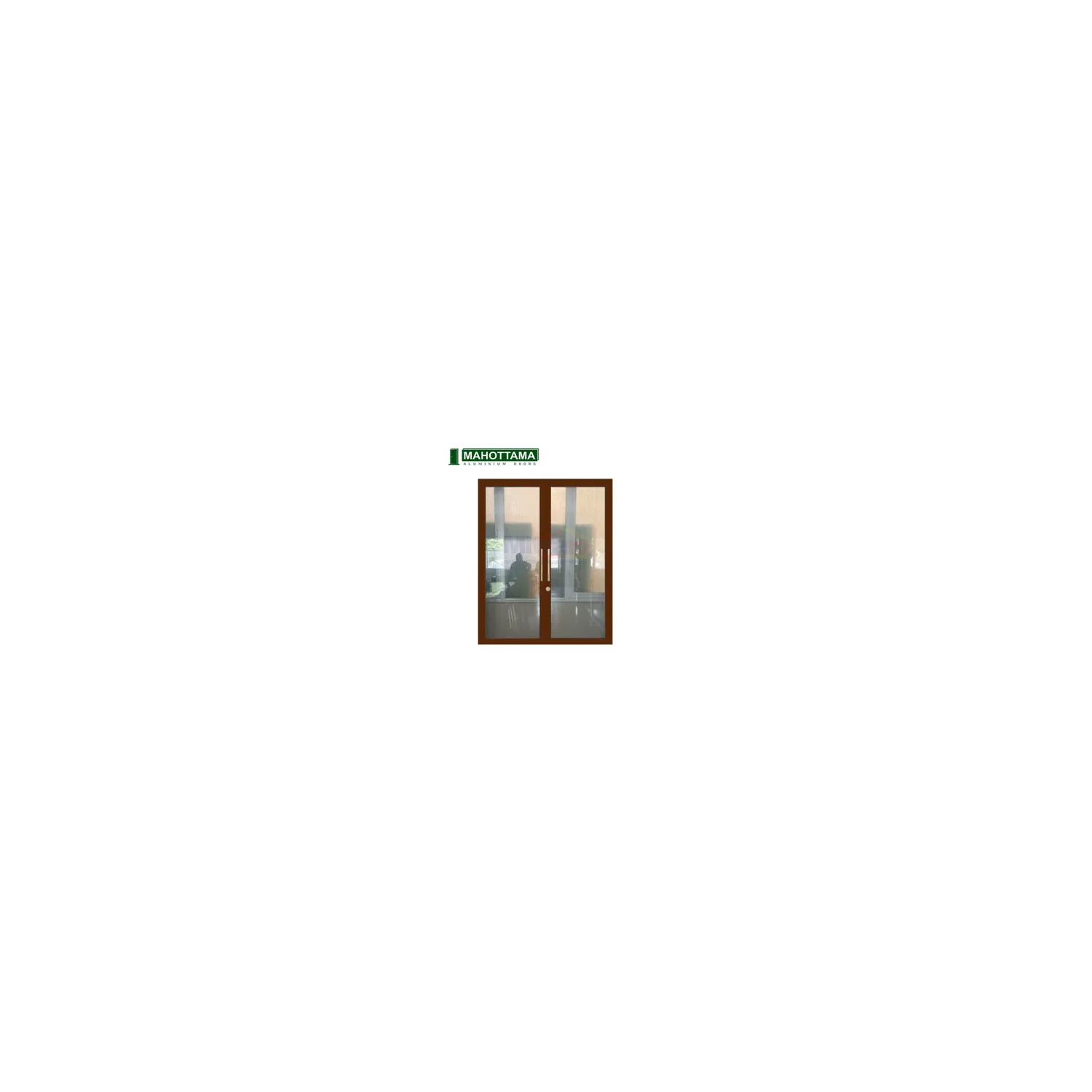 Mahottama Pintu Interior & Ekterior Aluminium Full Kaca MAS22 174 × 215 cm Coklat visual 2