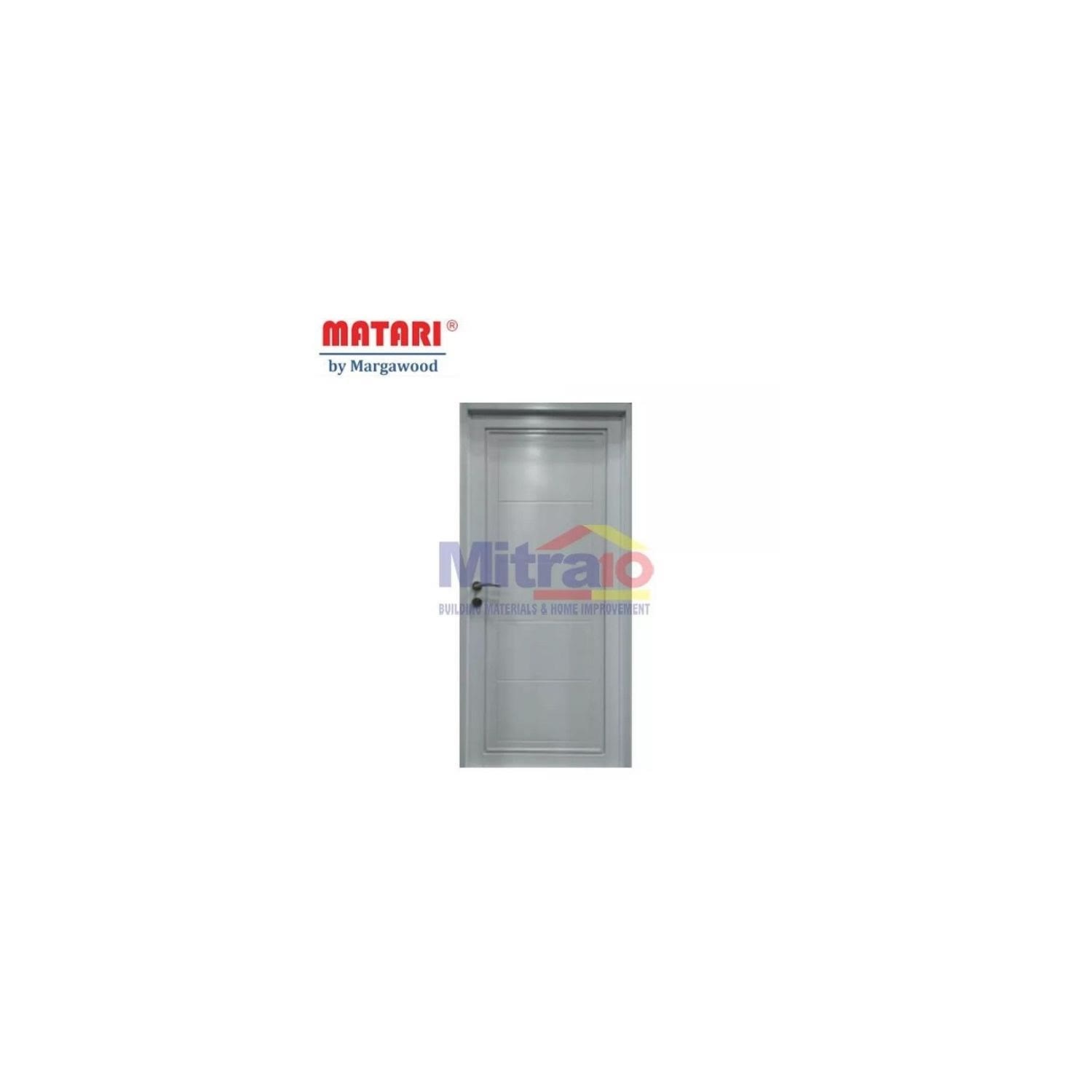 Marga Pintu Interior & Eksterior Aluminium Bukaan Kanan AL-31 88 × 205 cm Putih visual 2