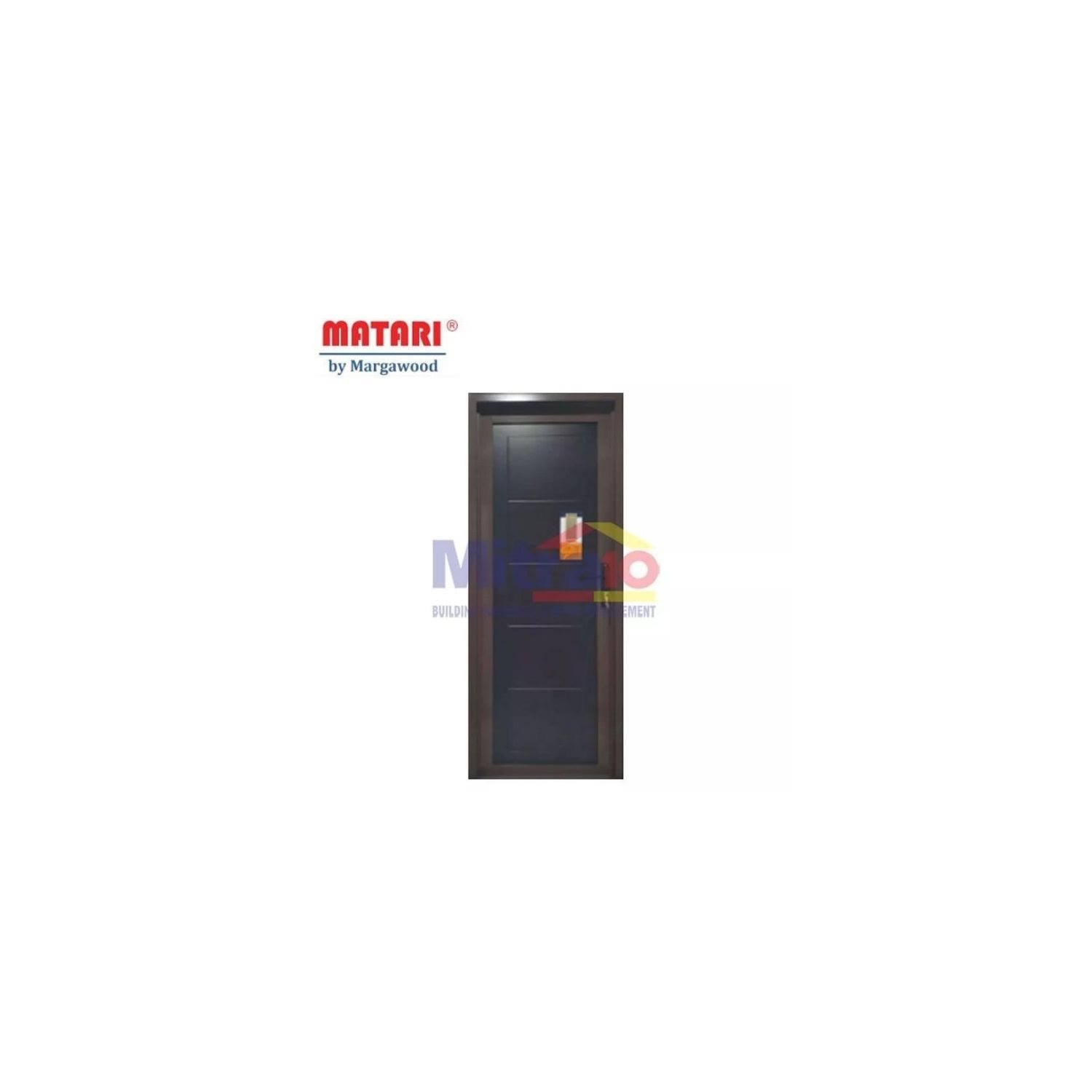 Marga Pintu Interior & Exterior Aluminium Bukaan Kiri AL-511 70 × 195 cm Coklat visual 2