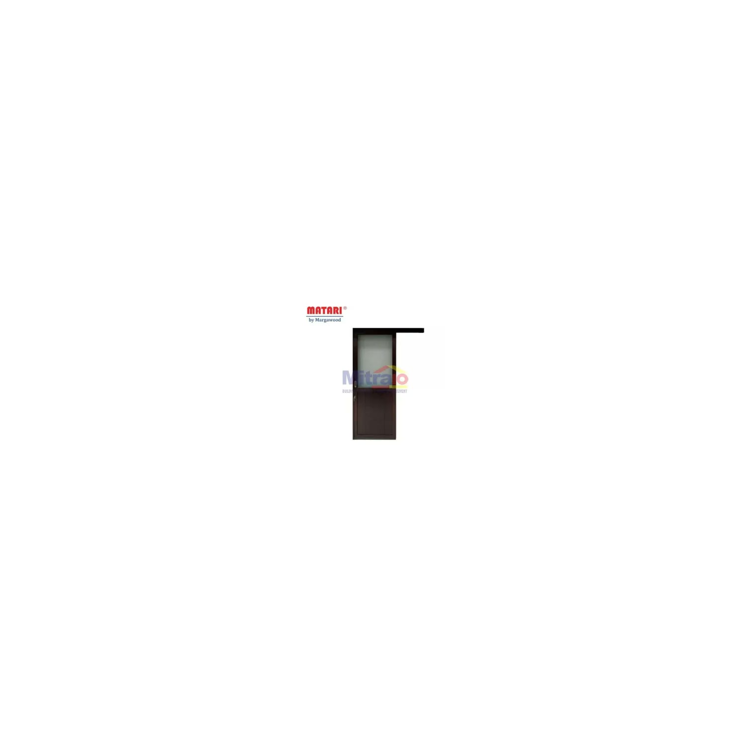 Marga Pintu Sliding Interior Aluminium Bukaan Kanan AL-103SD 80 × 200 cm Coklat visual 2