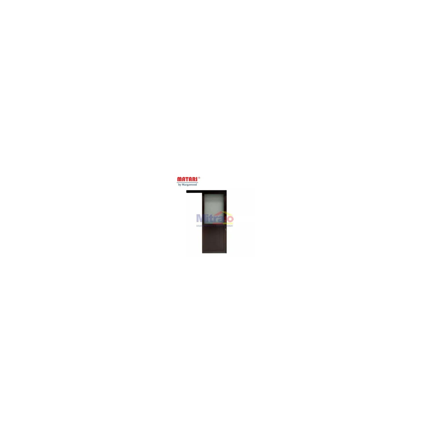 Marga Pintu Sliding Interior Aluminium Bukaan Kiri AL-103SD 80 × 200 cm Coklat visual 2