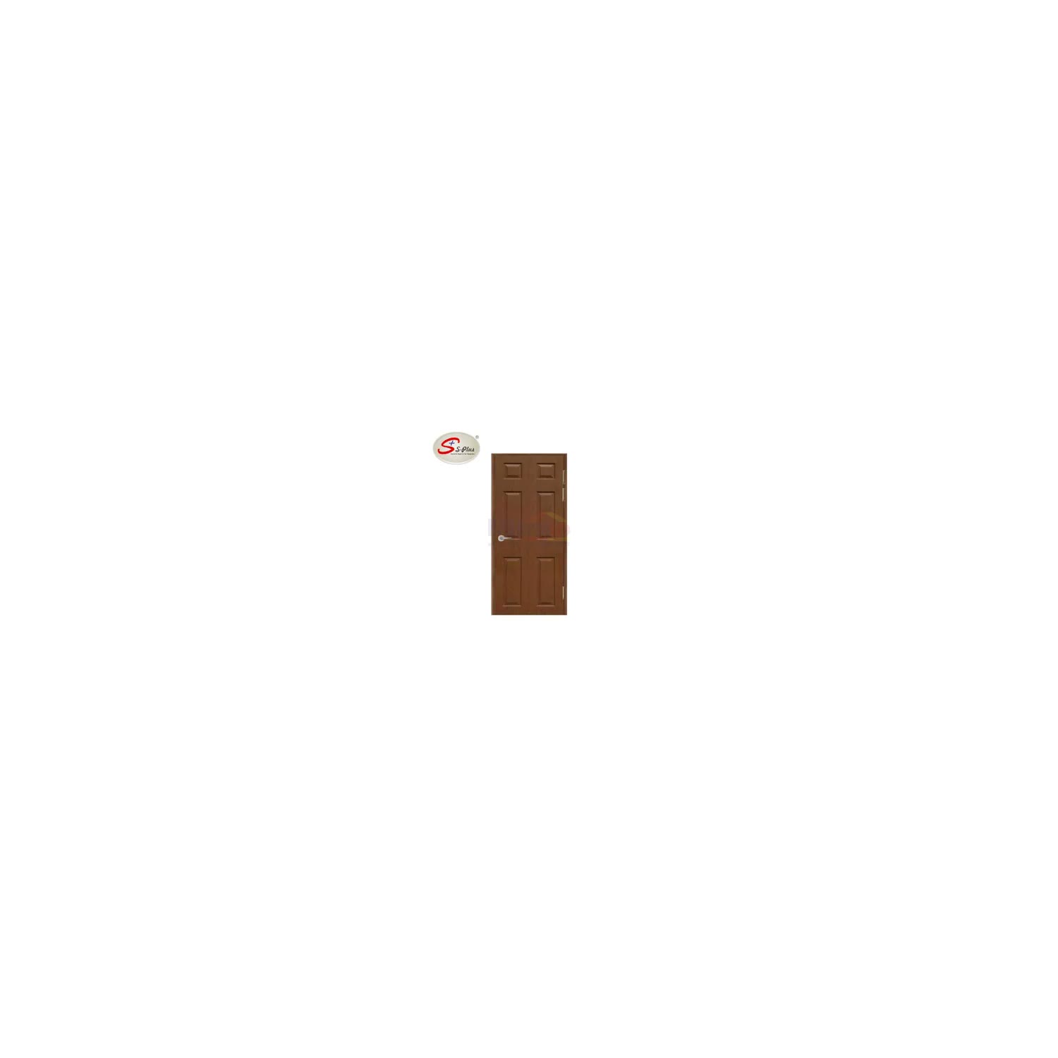 S-Plus Pintu ABS Interior & Exterior Bukaan Kanan Klasik 2 90 × 210 cm Coklat visual 2