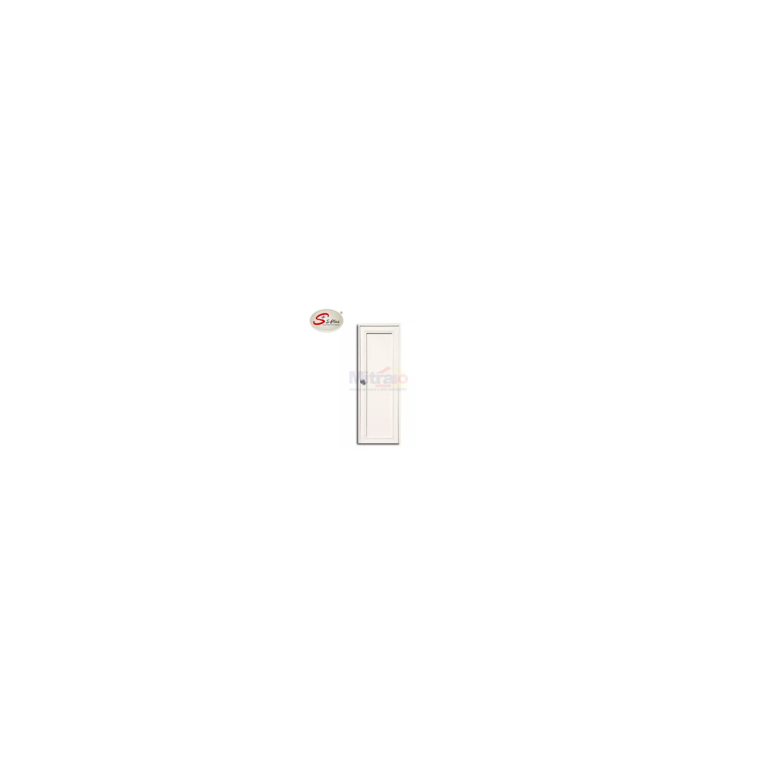 S-Plus Pintu Kamar Mandi Upvc Bukaan Kanan FLC FH2-8 Polos 80 × 200 cm Putih visual 2