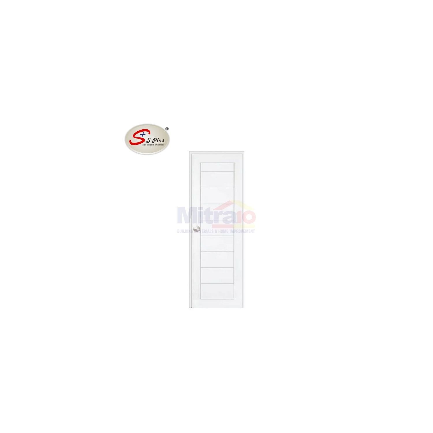 S-Plus Pintu Kamar Mandi Upvc Bukaan Kiri FLC F-2 70 × 195 cm ( Putih ) visual 2