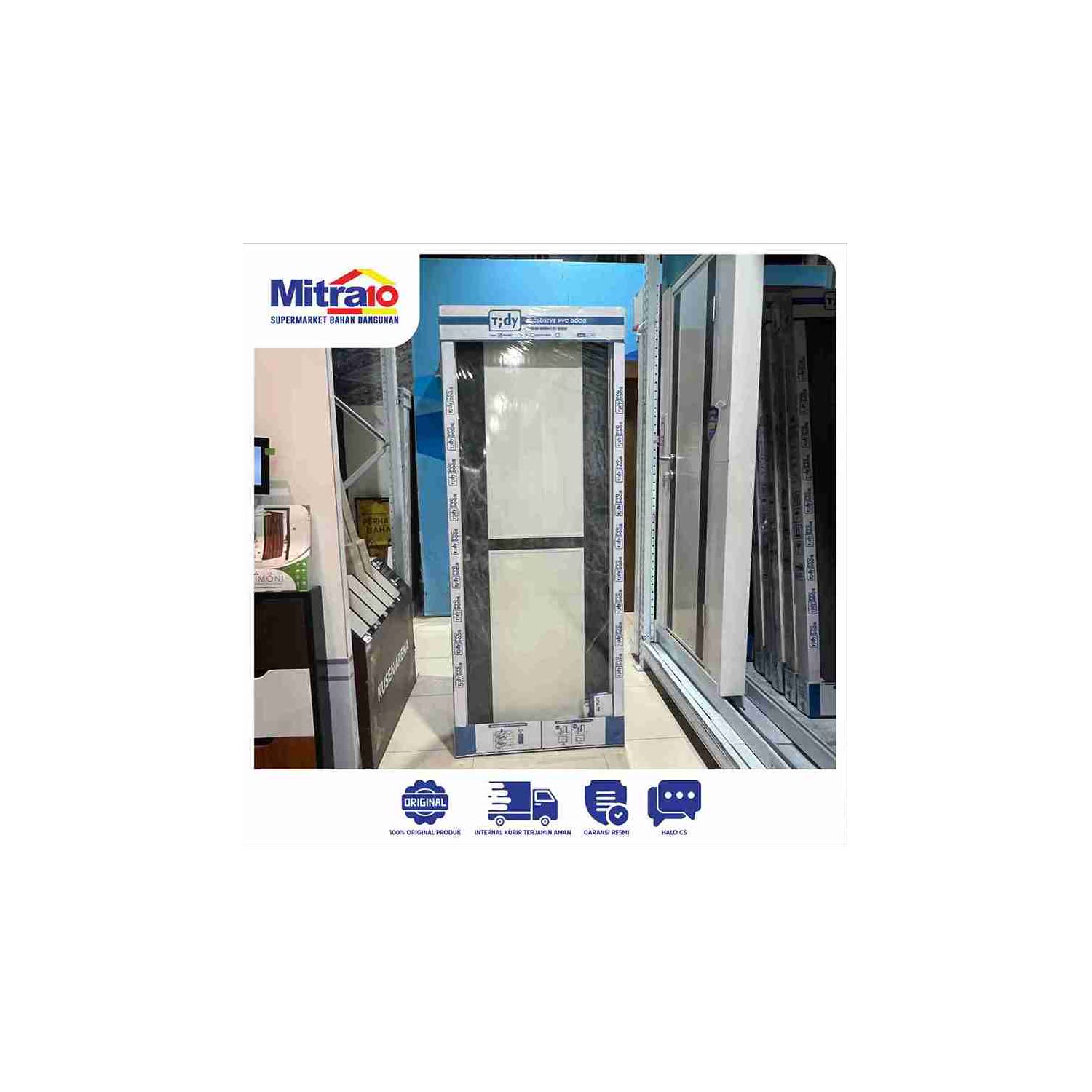 Pintu PVC TIDY WMNS 802 80 × 200 cm + Handle visual 2
