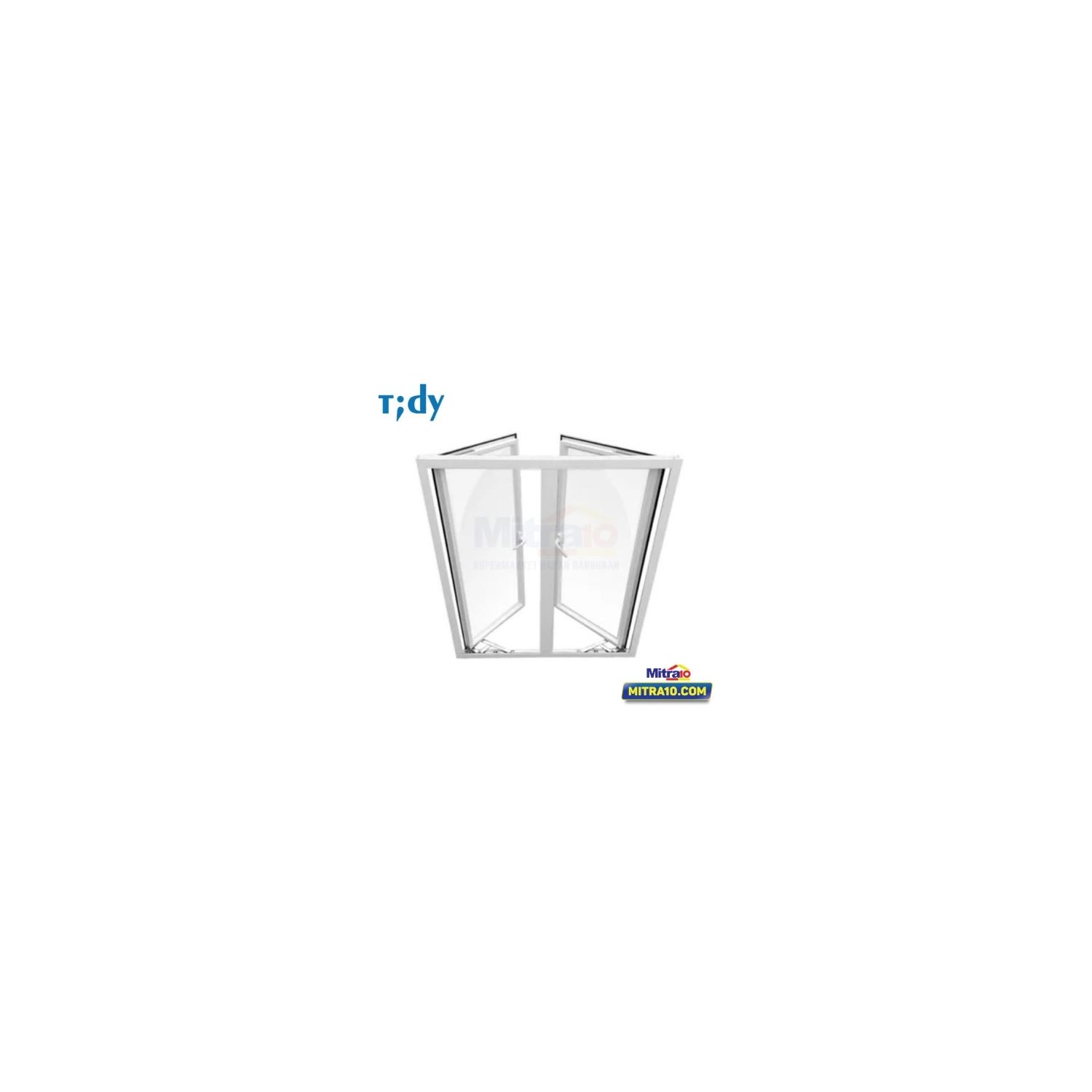 Tidy Jendela Double Perangin Kanan + Kiri Aluminium W2 100 × 120 cm Putih visual 2