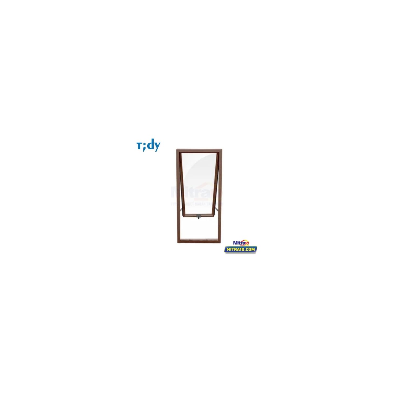 Tidy Jendela Jungkit Aluminium W3 60 × 150 cm Coklat visual 2