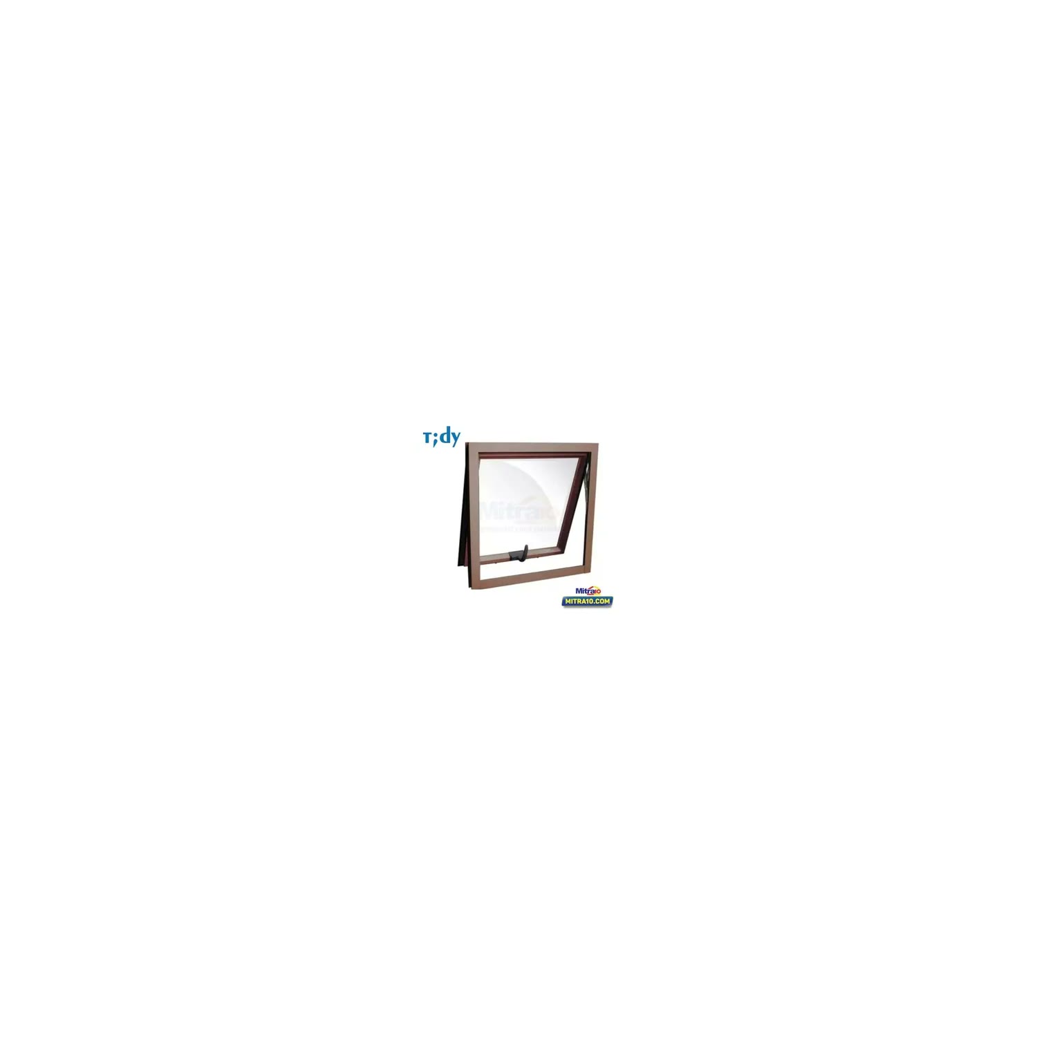 Tidy Jendela Jungkit Aluminium W6 60 × 60 cm Coklat visual 2