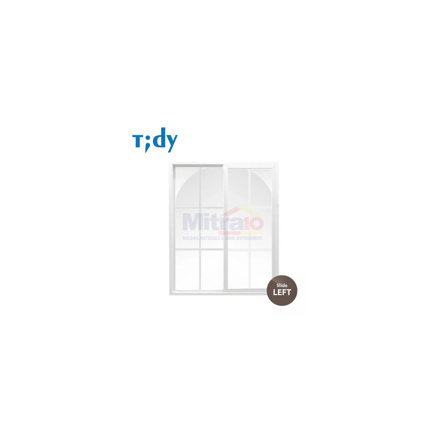 Tidy Jendela Upvc Sliding Kiri W3-L 100 × 120 cm Putih visual 2