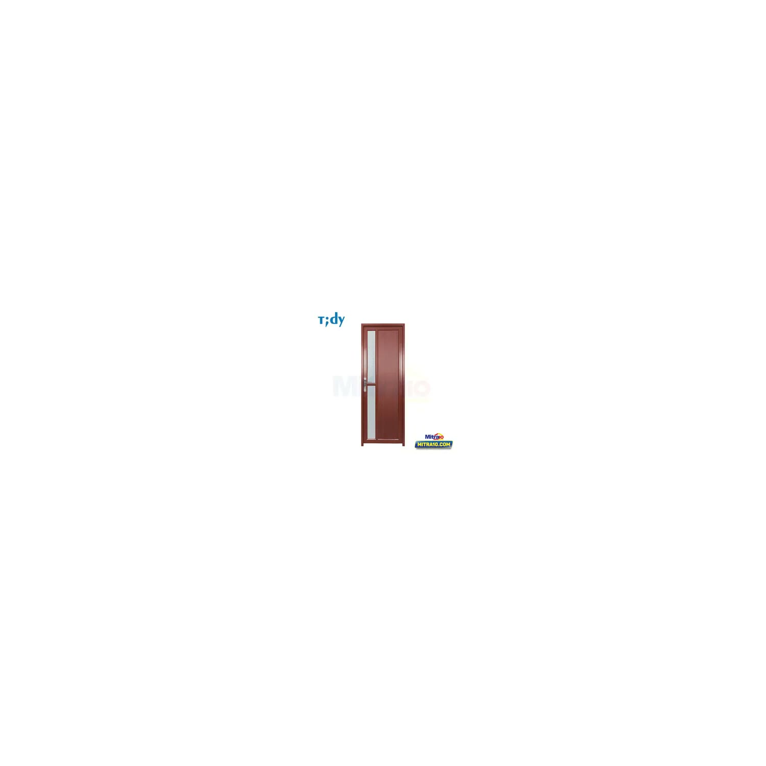 Tidy Pintu Kamar Mandi Aluminium Mix Pvc + Handle KC2-01 Coklat (Set) visual 2