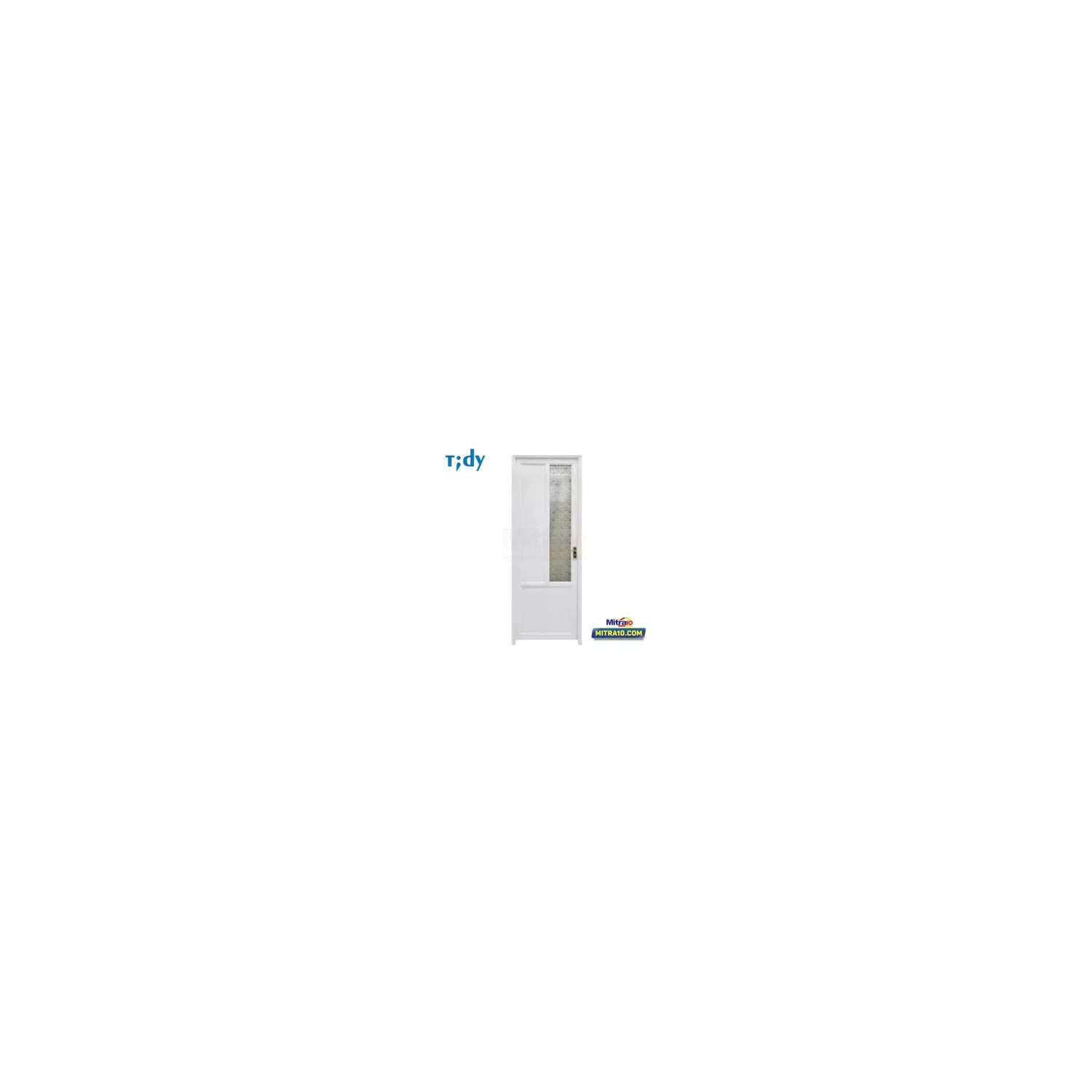 Tidy Pintu Kamar Mandi Aluminium Pvc + Handle Bukaan Kiri KC 1-01 70 × 200 cm Putih (Set) visual 2