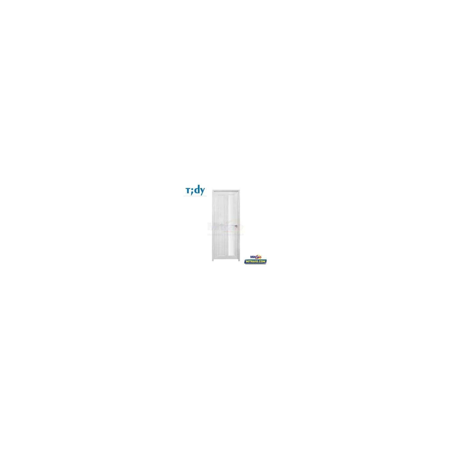 Tidy Pintu Kamar Mandi Pvc + Handle Bukaan Kanan J017 71X195 cm Putih visual 2