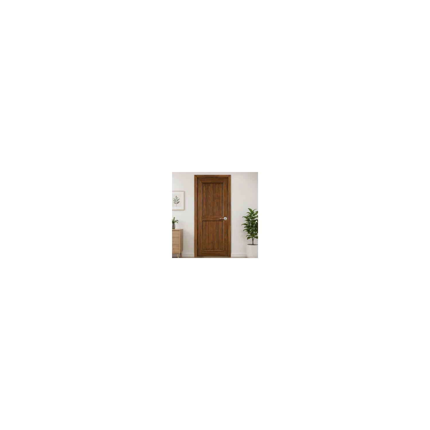 Tidy Pintu Kamar Mandi Pvc + Handle Bukaan Kiri J032 71 × 195 cm Coklat (Red Wood) visual 2