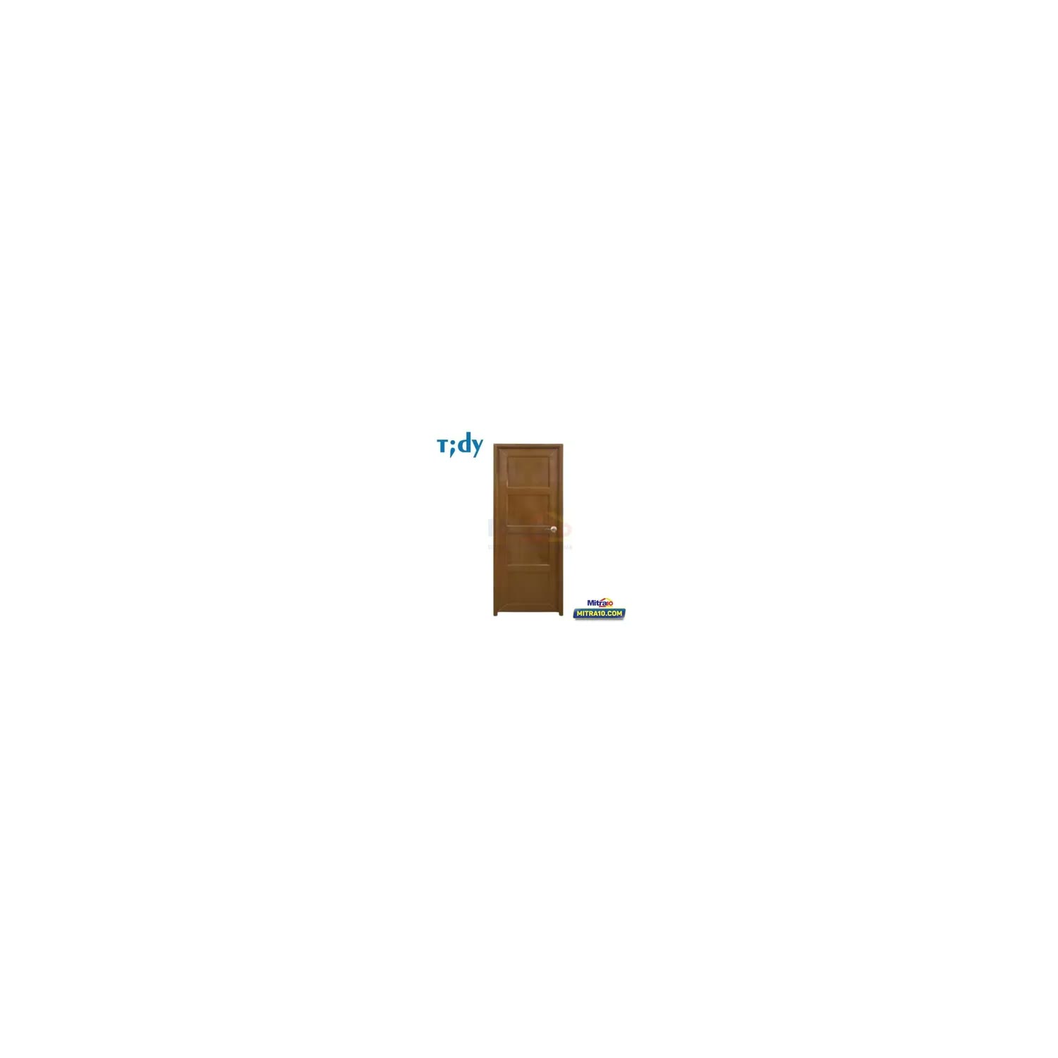 Tidy Pintu Kamar Mandi Pvc + Handle Bukaan Kiri J041 71 × 195 cm Coklat visual 2