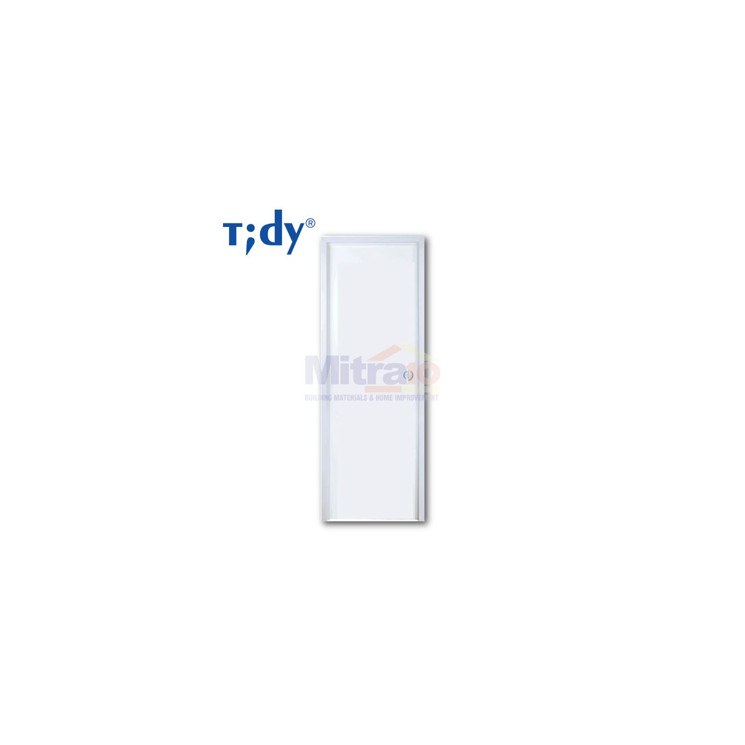 Tidy Pintu Kamar Mandi Pvc Bukaan Kiri/ Kanan 70 × 195 cm Premium Putih visual 2