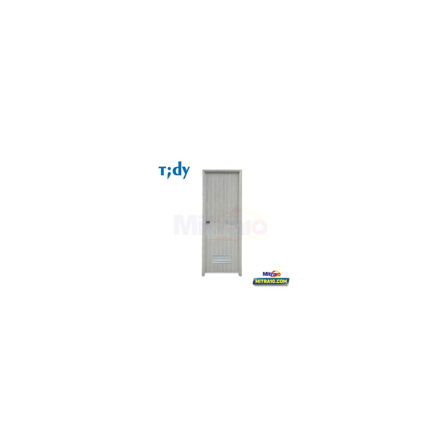 Tidy Pintu PVC Bukaan Kanan/Kiri dengan Gagang Pintu BAS 70 × 195 cm Grey visual 2