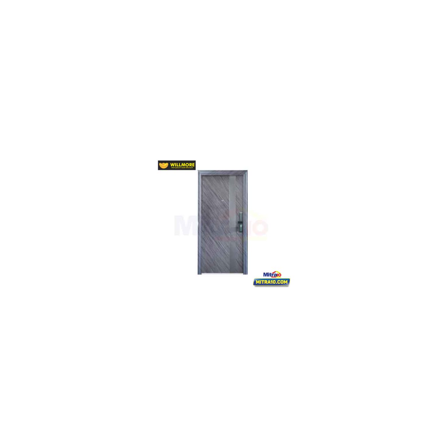 Willmore Pintu Aluminium Bukaan Kiri dengan Handle Orlando Luxury 215 × 96 cm Abu visual 2