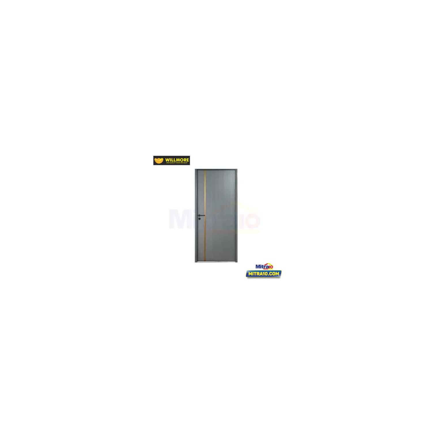 Willmore Pintu Kayu Karbon Luxury Lexus Titanium Grey dengan Handle Bukaan Kanan 90 × 210 cm visual 2