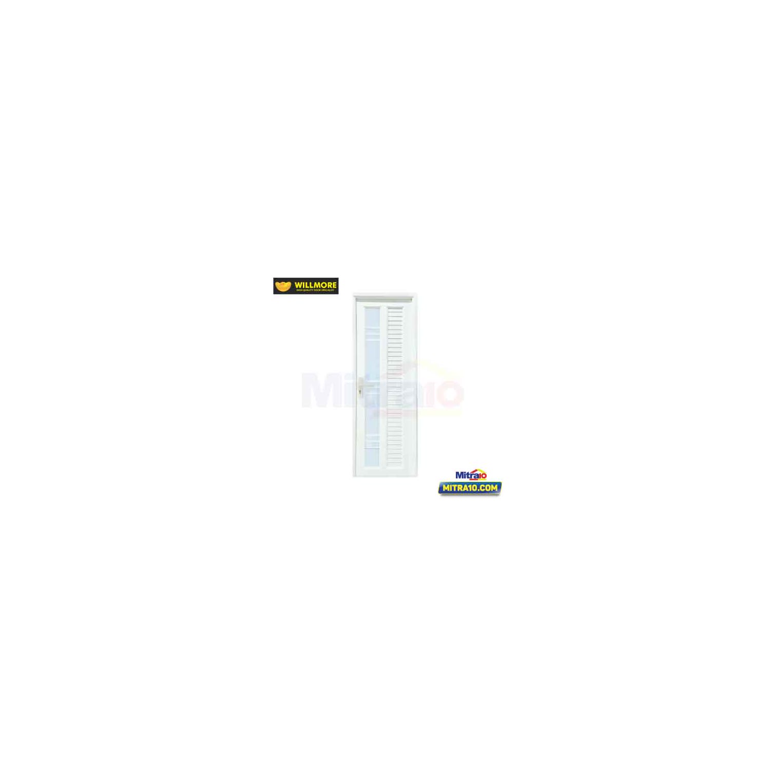 Willmore Pintu UPVC UP005 dengan Handle Bukaan Kanan 70 × 200 cm Putih visual 2
