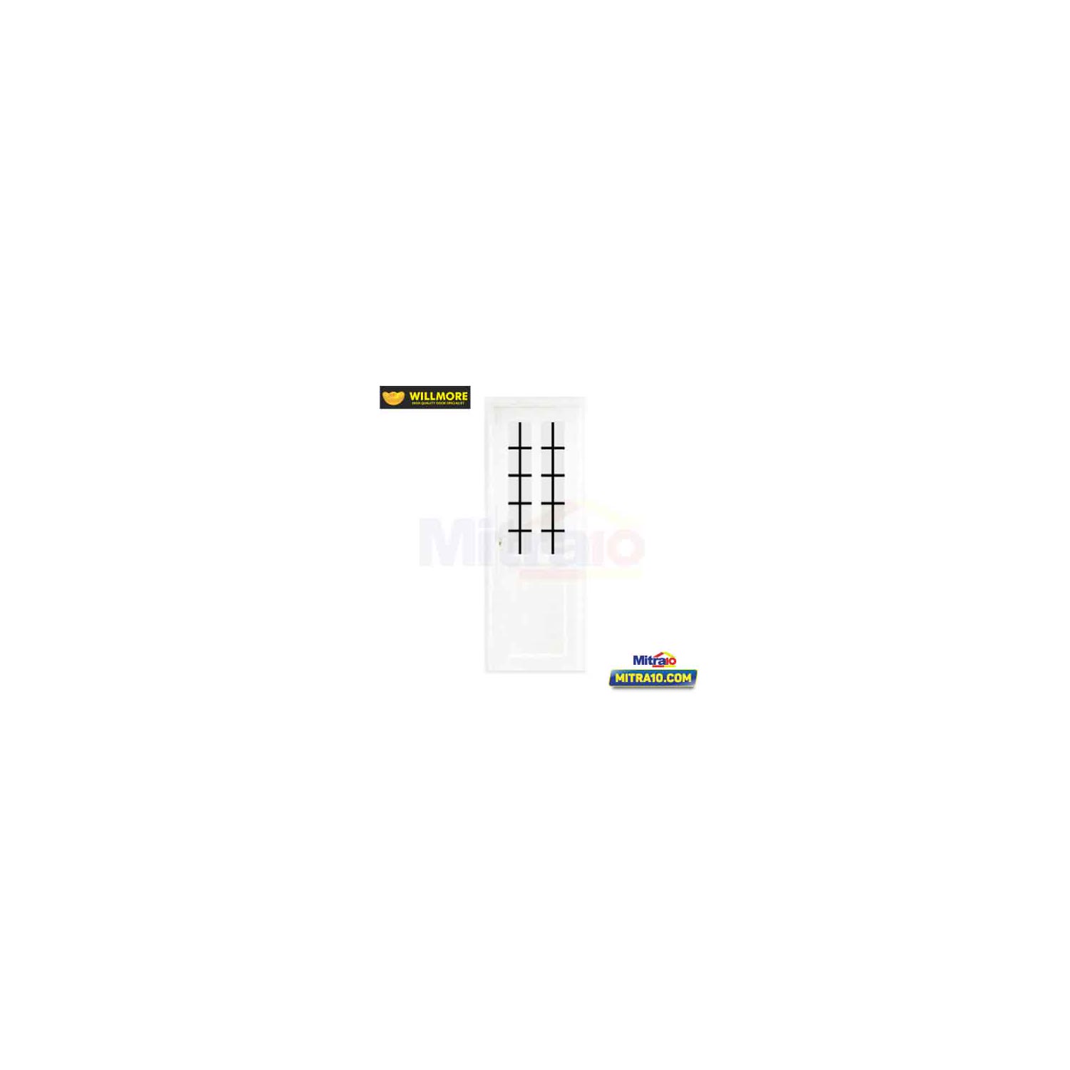 Willmore Pintu UPVC UP006 dengan Handle Bukaan Kanan 70 × 200 cm Putih visual 2