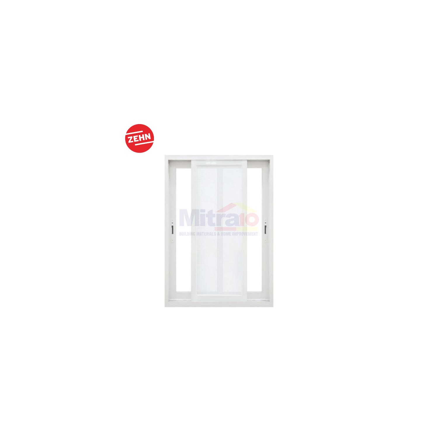 Zehn Jendela Jaring Double Sliding Kanan + Kiri W1-AT 100 × 140 cm Putih visual 2