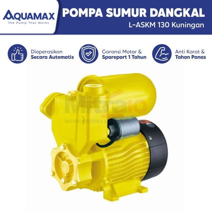 Aquamax Pompa Sumur Dangkal L-AKSM 130 Kuningan visual 2