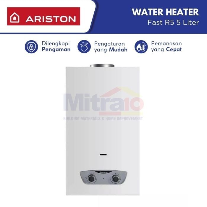 Ariston Water Heater Gas Fast R5 5 L Putih visual 2
