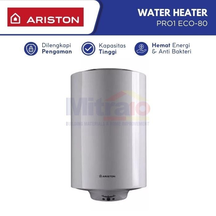Ariston Water Heater Listrik PRO1 ECO-80 80 L Putih visual 2