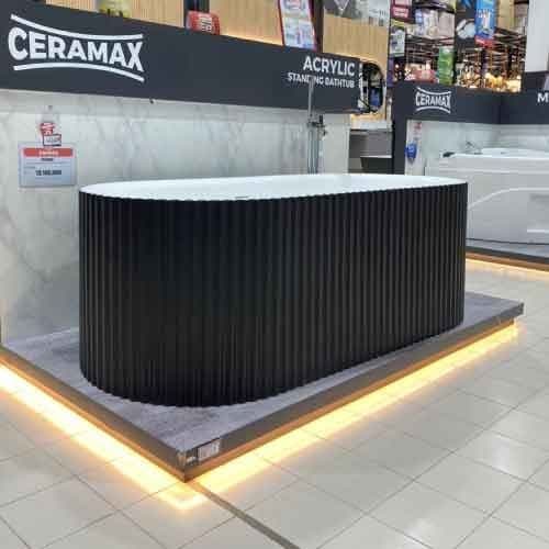 Bathtub AcryLux Standar Ceramax Rinele 1869LR-17 OV Black visual 2