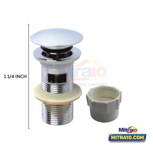 Ceramax Afur Lubang Pembuangan Wastafel Model Tekan + Adapter AF-A72B 11/4 Inch visual 2