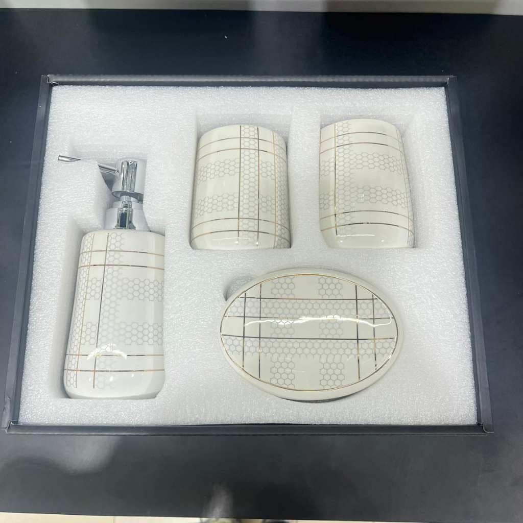 Ceramax Bath Aksesoris CR Nara JY231475 A-B-C-D Putih (Set) visual 2