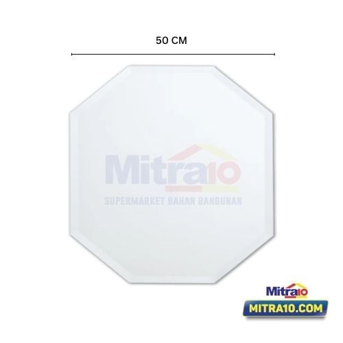 Ceramax Cermin Kamar Mandi Oktagon Arezzo 50 × 50 cm Silver visual 2