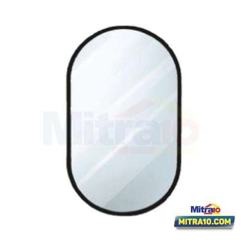 Ceramax Cermin Oval Savona WFR013 85 × 55 cm Hitam visual 2