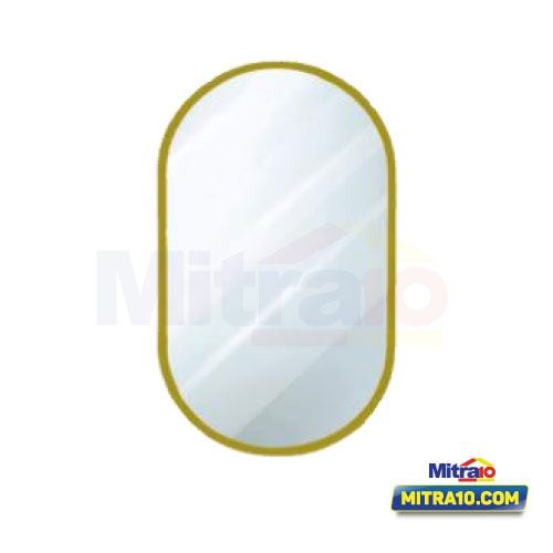 Ceramax Cermin Oval Savona WFR014 85 × 55 cm Gold visual 2