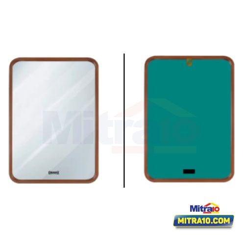 Ceramax Cermin Sanremo Natural WFR015 75 × 55 cm Coklat visual 2