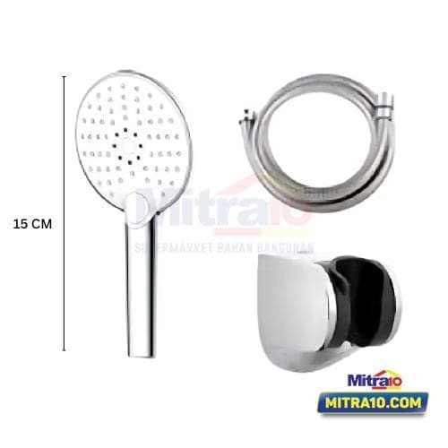 Ceramax Easy Click Hand Shower B80430 3WF Chrome visual 2
