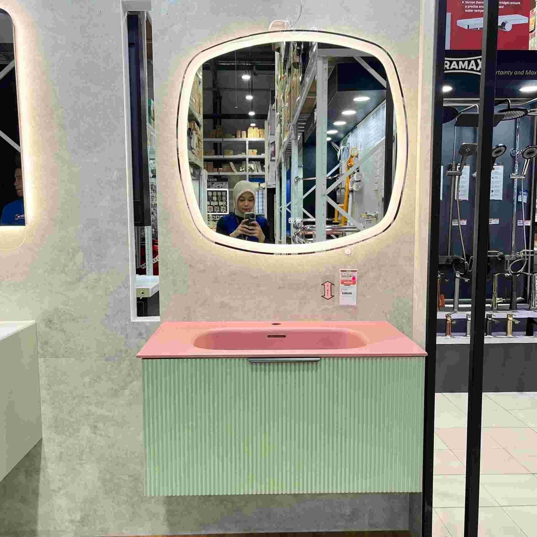 Ceramax Kabinet Kayu YT Rosy CBJ194-8 80CM RSN Set visual 2