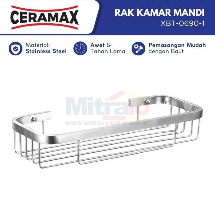Ceramax Rak Stainless Tempat Sabun Kamar Mandi XBT-0690-1 visual 2