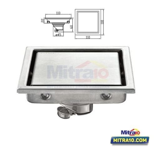 Ceramax Saringan AIr Lantai SP-RD357A 100 × 100 × 60MM Silver visual 2