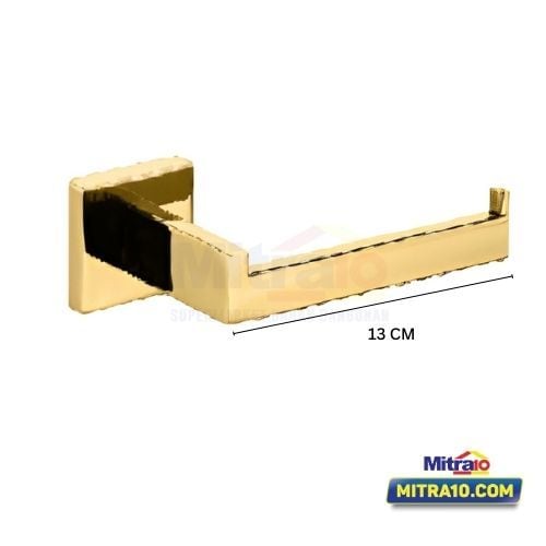 Ceramax Tempat Tissue Toilet XBT - 6704 SS304 5 × 8 × 13 cm Gold visual 2