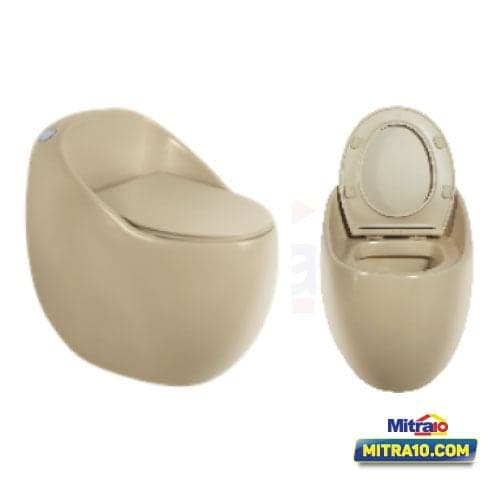 Ceramax Toilet duduk satu bagian siphonic Rhodes FSA0088 30 cm Ivory visual 2
