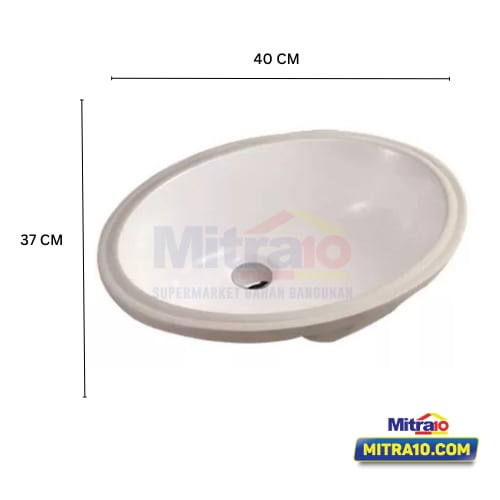 Ceramax Watafel Tanam KIT FSB0353 56 × 42 × 20cm Putih visual 2