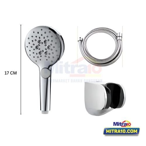 Hand Shower Ceramax B90940 Easy Click 3WF Chrome visual 2