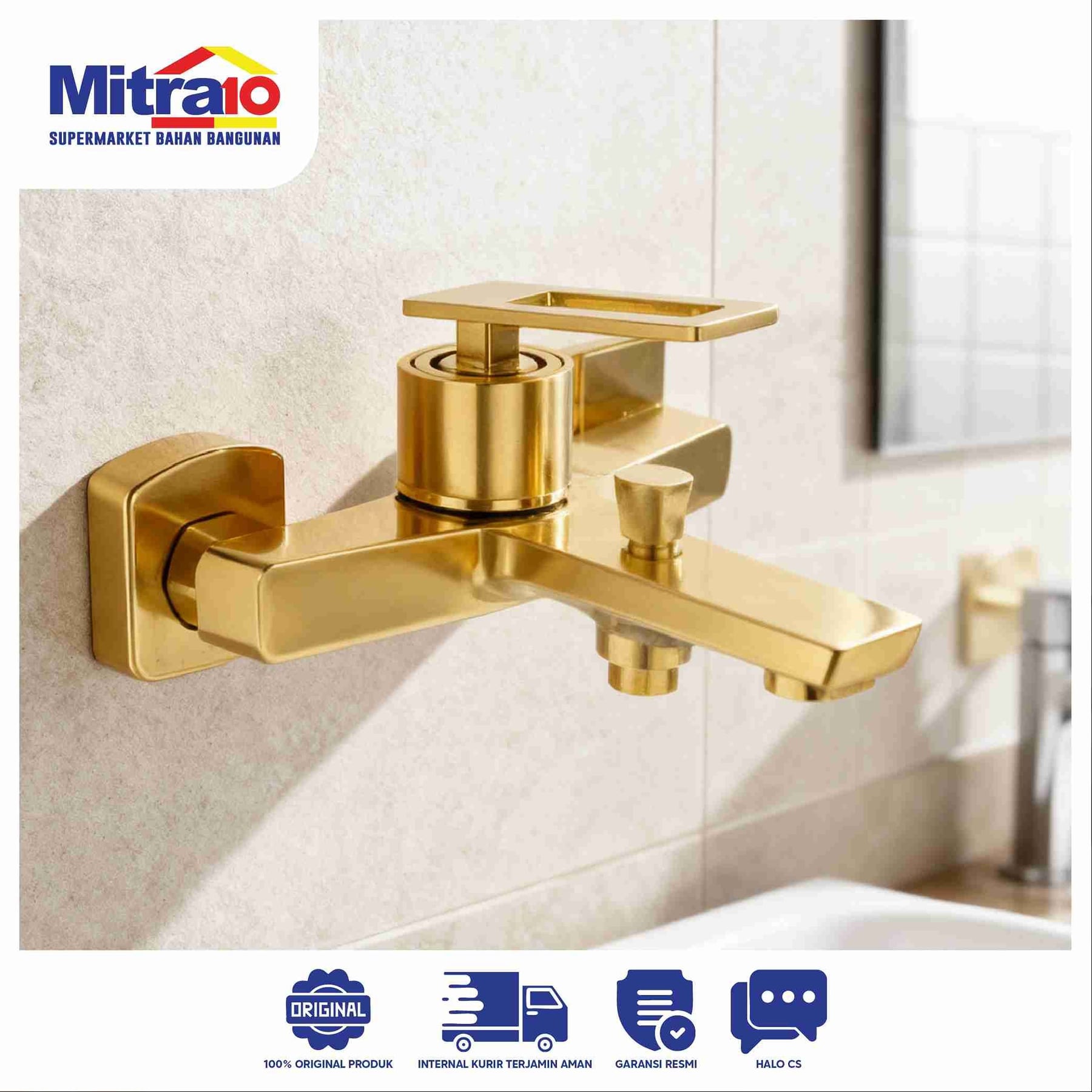 Kran Mixer Panas Dingin Ceramax 28203-545 Brush Gold visual 2