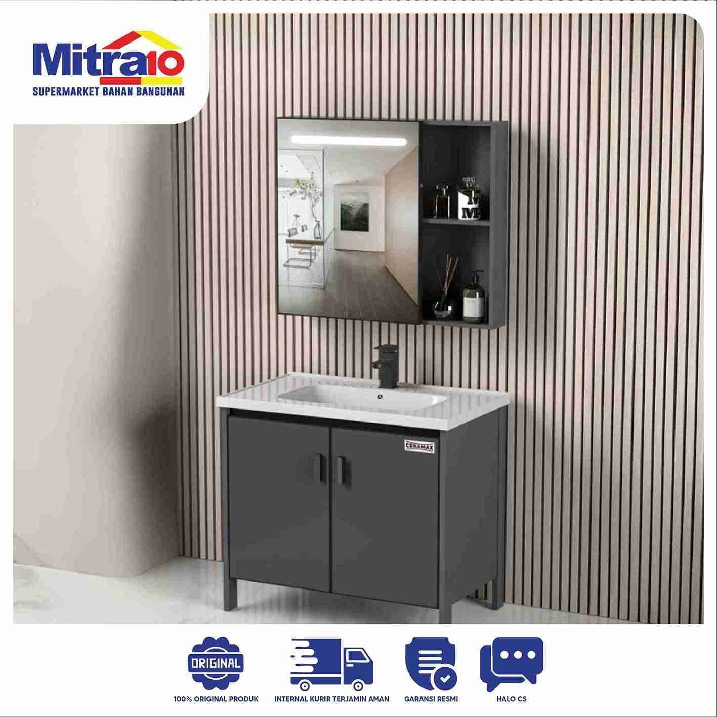 Set Kabinet SPC Ceramax SPICA MBS03 80 cm Dark Grey visual 2